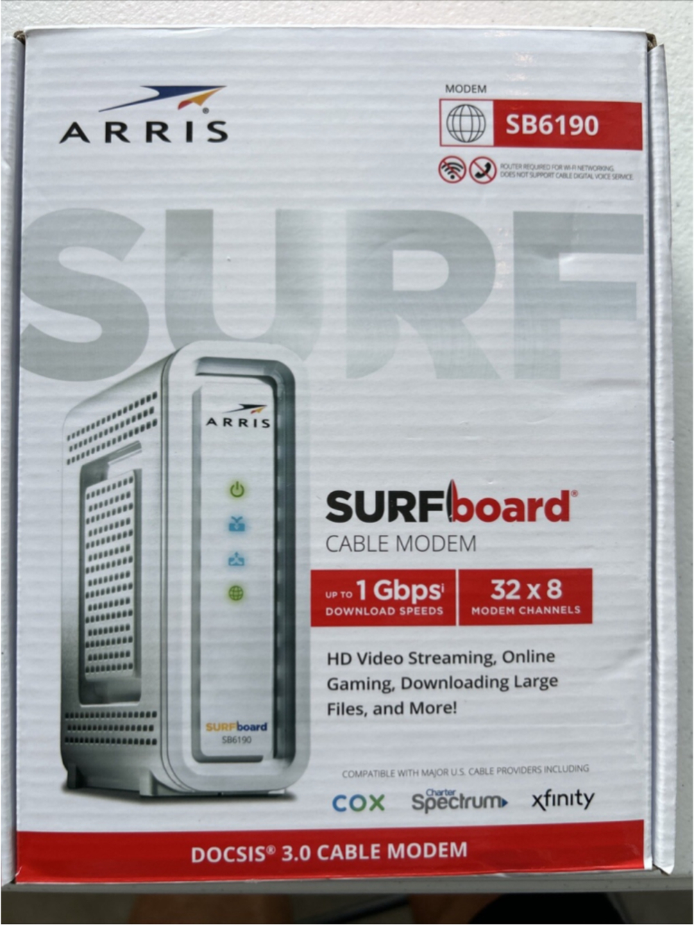 ARRIS SURFboard DOCSIS 3.0 Cable Modem - SB6190
